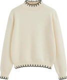 CIDER Women's Elegant Turtle Neck Sweater Winter Casual Knit Pullover Tops
