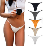 Aogda Thong for Women Cotton Underwear Low Rise Panties Woman G-String Thongs