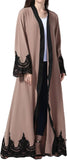 WSPLYSPJY Embroidered Women Open Abaya Muslim Dress Islamic Cardigan Dubai Kaftan Robe
