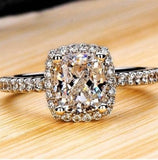 Rings For Women Bridal Wedding Anelli Trendy Jewelry Engagement Ring White Gold Color Anillos