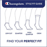 Champion Women's Low Cut Beathable Moisture-Wicking Athletic Socks (6-Pack)
