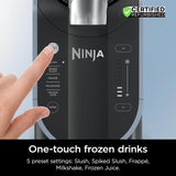 Ninja FS301 Professional Maker with RapidChill Technology, 88 oz Drink & Slushie Machine, 5 Preset Programs, Frozen Margaritas, Frappés, and More, Premium Accents, Black (Renewed)