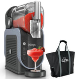 Ninja FS301 Professional Maker with RapidChill Technology, 88 oz Drink & Slushie Machine, 5 Preset Programs, Frozen Margaritas, Frappés, and More, Premium Accents, Black (Renewed)
