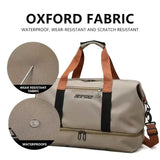 Nylon Duffel Bag for Travel – Large Capacity, Foldable, Shoe Compartment – Men & Women