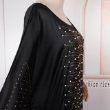 HD African Dresses for Women Fashion Beading Rhinestone Kaftan Maxi Dress