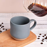 Bosmarlin Large Stoneware Speckled Coffee Mugs Set of 2, Big Tea Cup, 17 Oz, Dishwasher and Microwave Safe