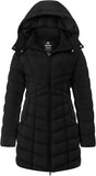 wantdo Women's Puffer Jacket Warm Padded Winter Coat Long Quilted Jacket (Available in Plus Size)