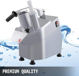 VEVOR Commercial Food Processor 2 Feeding Holes, 550W Electric Vegetable Slicer 1600 RPM, Stainless Steel Vegetable Processor Detachable 6-blades, 3mm/4mm/7mm Shred, 2mm/4mm Slice