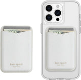 kate spade new york Morgan Magnetic Phone Wallet/Card Holder - Compatible with MagSafe Phones and Cases - Chalk Pink