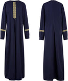 WSPLYSPJY Womens Muslim Abaya Dress Zipper Islamic Robe Pockets Maxi Prayer Clothes with Hijabs