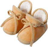Baby Booties Newborn Fleece First Walking Shoes Non-Slip Sole Slippers Cozy Warm Booties for Infant Toddler Boys Girls