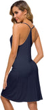 WiWi Slip Dress for Women Viscose from Bamboo Spaghetti Strap Lingerie Sexy Nightgowns Plus Size Sleep Chemise S-4X
