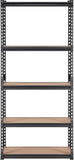 VEVOR Storage Shelving Unit, 5-Tier Adjustable, 2000 lbs Capacity, Heavy Duty Garage Shelves Metal Organizer Utility Rack, Black, 36" L x 18" W x 72" H for Kitchen Pantry Basement Bathroom Laundry
