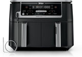 Ninja | Air Fryer | Finish Cooking Multiple Foods at the Same Time | 6-in-1 (Air Fry, Broil, Roast, Keep Warm, Dehydrate, Bake) | Fit up to 8lb Chicken Wings in the two 5 QT Baskets | DZ302