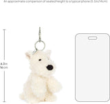 Jellycat Munro Scottie Dog Bag Charm, 4 inches - Dogs and Puppies Plush Keychain - Great Gift Idea