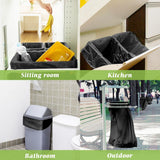 10 Gallon 200 Counts Extra Strong Trash Bags Tall Kitchen Garbage Bags by Teivio, 9 Gallon 10 Gallon,Bathroom Trash Can Bin Liners, Intended for Home,Plastic Bags for office kitchen Garden,Black