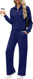XIEERDUO Lounge Sets for Women 2025 Sweatsuit 2 Piece Outfits Sweatshirt Wide Leg Sweatpant Tracksuit Matching Set