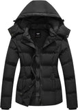 GGleaf Women's Winter Coats Quilted Puffer Jacket Warm Snow Coat with Removable Hood