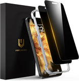 UNBREAKcable Privacy Screen Protector for iPhone 16 Pro Max, Full Coverage Shatterproof Tempered Glass [True 28°Anti Spy] [9H Hardness] [Installation Frame] Private Protector for iPhone 6.9"-2 Pack