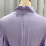 OBEEII Muslim Dress for Women Loose Full Cover Long Abaya Satin Dress Kaftan Abayas Islamic Robe S-XXL