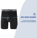 BAMBOO COOL Men's Long Boxer Briefs Performance Long Leg Sports Boxer Brief Underwear MultiPack