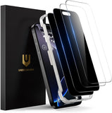 UNBREAKcable 4PCS Screen Protector for iPhone 15-2 Privacy Tempered Glass+2 Clear Glass Double Shatterproof [Easy Installation Frame] [9H Hardness] [Case Friendly] Anti-Scratch for iPhone 6.1 inch