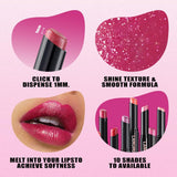 Jolilab 10Pcs Set Sparkling Lipstick Lip Gloss Long Lasting Waterproof Moisturizer Lip Balm Glitter Shimmer Metallic, Diamond Shiny Bold Glow Goth Lipstick for Women Girls, Non-sticky