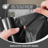 10 Gallon 200 Counts Extra Strong Trash Bags Tall Kitchen Garbage Bags by Teivio, 9 Gallon 10 Gallon,Bathroom Trash Can Bin Liners, Intended for Home,Plastic Bags for office kitchen Garden,Black