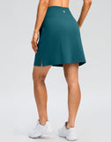 SANTINY 18" Skorts for Women 3 Pockets High Waist Long Athletic Tennis Skirt Golf Skort for Casual Summer Travel