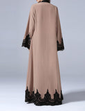WSPLYSPJY Embroidered Women Open Abaya Muslim Dress Islamic Cardigan Dubai Kaftan Robe