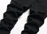 Boy's Skinny Fit Ripped Destroyed Distressed Stretch Slim Jeans Pants