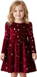 NNJXD Princess Girl Long Sleeve Autumn Winter Dress Tulle Party Dresses