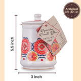 Artigiani dei Sapori, Dried Whole Hot Chili Peppers Ceramic Jar, 0.7oz (19g)