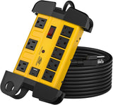 CRST 8-Outlet Heavy Duty Metal Power Strip | USB-C, 1350J Surge, ETL Listed