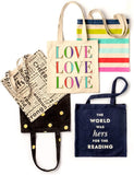 kate spade new york Cute Canvas Tote Bag for Women, Black Canvas Beach Bag, Book Tote with Pocket, Scatter Dot