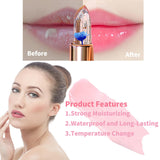 BLUE LOVE Color Changing Flower Lipstick - Hydrating Jelly Lip Balm with Flower, Long-Lasting Moisturizer & Nourishing Lip Gloss (Blue&Gold, 2 Count (Pack of 1))