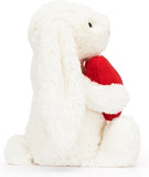 Jellycat Bashful Red Love Heart Bunny Stuffed Animal Plush Toy, Medium 12 inches