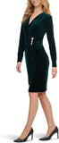 Calvin Klein Velvet Bar Dress Malachite 10