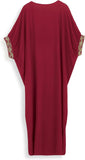 EDOLYNSA Moroccan Kaftan Dresses for Women Plus Size Caftans Loungewear Embroidered Beach Kaftan Cover up moomoo House Dress