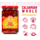TuttoCalabria Whole Calabrian Hot Chili Peppers, 10 oz