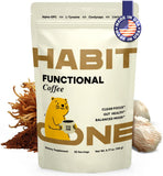 Instant Mushroom Coffee Arabica - Lion’s Mane, Cordyceps, Reishi, Chaga – Alpha-GPC & L-Tyrosine, B12 & B3 – Better Energy, Focus, Digestion & Immunity – Made in USA – 30 Servings