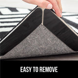 GORILLA GRIP Rug Gripper Pads Keep Area Rugs Corners from Curling, No Damage Reusable Double-Sided Stickers, Holds Down Carpet in Place on Hardwood Floors, Grips Tile Floor, Holiday Home Decor 8 Pcs