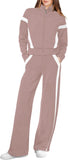 XIEERDUO Lounge Sets for Women 2025 Sweatsuit 2 Piece Outfits Sweatshirt Wide Leg Sweatpant Tracksuit Matching Set