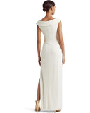Lauren Ralph Lauren Jersey Off-the-Shoulder Gown, Size 2