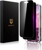 UNBREAKcable Privacy Screen Protector for iPhone 16 Pro Max, Full Coverage Shatterproof Tempered Glass [True 28°Anti Spy] [9H Hardness] [Installation Frame] Private Protector for iPhone 6.9"-2 Pack