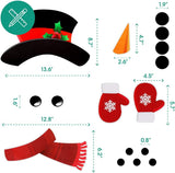 D-FantiX Snowman Christmas Refrigerator Magnets Set of 16, Cute Funny Fridge Magnet Refrigerator Stickers Holiday Christmas Decorations for Fridge, Metal Door, Garage, Office Cabinets (Large)