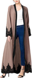 WSPLYSPJY Embroidered Women Open Abaya Muslim Dress Islamic Cardigan Dubai Kaftan Robe