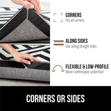 GORILLA GRIP Rug Gripper Pads Keep Area Rugs Corners from Curling, No Damage Reusable Double-Sided Stickers, Holds Down Carpet in Place on Hardwood Floors, Grips Tile Floor, Holiday Home Decor 8 Pcs