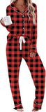 Aamikast Women's Pajama Sets Long Sleeve Button Down Sleepwear Nightwear Soft Pjs Lounge Sets
