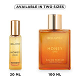 BellaVita Luxury Honey OUD Eau de Parfum Travel Size Edition 20 ml | Long-Lasting Mini Perfumes for Women | Notes: Patchouli, Vanilla, Bergamot & Spicy Notes | Pocket Perfume for Women | Vegan Perfume